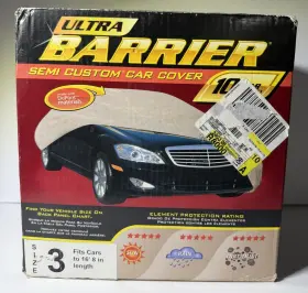 Budge 018397740034 Br-3 Ultra Barrier Semi Custom Car Cover Size 3 Sun Rain Dirt/dust Proof