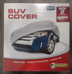 Budge 018397786124 Inch Size 2 Suv Cover Single Layer Elastic Hem Double Stitched Breathable