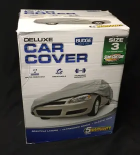 41237-250g Budge Deluxe Semi-custom Gray Cover Fits Mid Size Cars 3