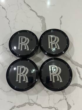 Car Oe Badge 6891936 Set Of 4 Center Cap Floater For Rolls Royce Ghost Wraith Cullinan Wheel Black