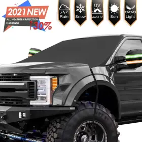 Chanvi 745103700906 Windshield Snow Ice Covers Extra Larger Size 97 Inch X 63 Cover With 3 Layers Mat