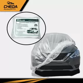 02cca0001awt2 Cheda 2pcs Rain Dust Garage Clear Plastic Disposable Car Cover Universal Temporary