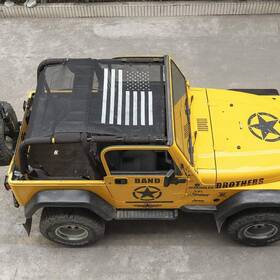 Cherocar Cherocar012026060538 For Jeep Wrangler Tj Car Top Sunshade Mesh Sun Shade Cover Roof Shield Kit