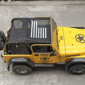 Cherocar012026060538 Cherocar For Jeep Wrangler Tj Car Top Sunshade Mesh Sun Shade Cover Roof Shield Kit