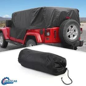 Cherocar0125061147 Cherocar Outdoor Car Full Cover Waterproof Rain Uv Protect For Jeep Wrangler 4door Jk Jl