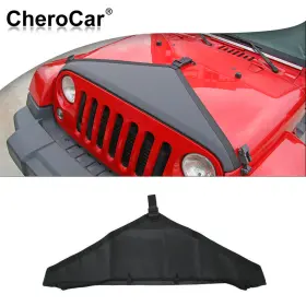 Cherocar2024122006 Cherocar Black Front Hood Cover Bra T-style Protector Kit For Jeep Wrangler Jk Accessorie