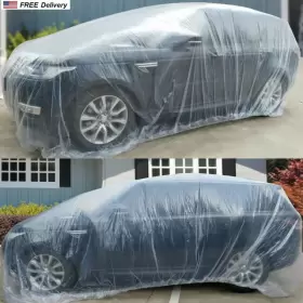 Chh 744759865793 Car Cover 15 X 24 Ft Medium Tarp Wrap Disposable Clear Plastic Shield Dust Guard