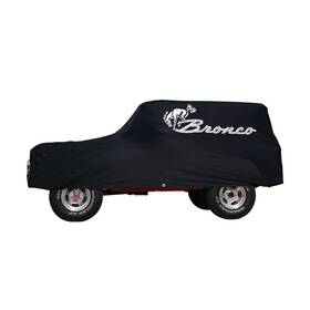Cj Classic Trucks Cov-42 Car Cover Indoor Black With Vintage Bronco Graphics 1966-1977