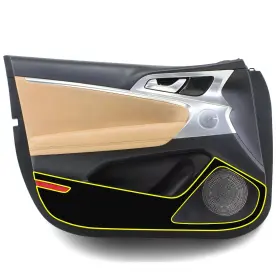 Alc-geg70 Clearsurface Fits Genesis G70 2019 Anti Kick Door Guard Decal Alcantara Film
