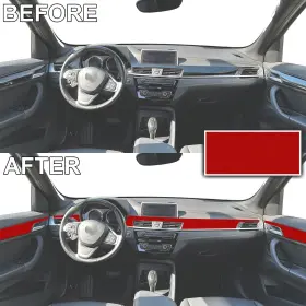 Alc-x1bmw-int-blk Clearsurface Fits Bmw X1 2020-2022 Dashboard And Door Trim Suede Velvet Car Wrap