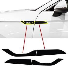 Clearsurface Cd-aua5-vent-gls-blk Fits Audi A5 Sportback 2018-2024 Vent Chrome Delete Decals Blackout Vinyl Film