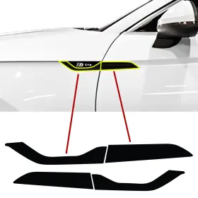 Cd-aua5-vent-gls-blk Clearsurface Fits Audi A5 Sportback 2018-2024 Vent Chrome Delete Decals Blackout Vinyl Film