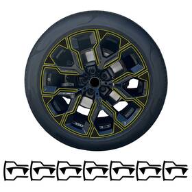 Clearsurface Cd-bwx3-whl-gls-blk Fits Bmw X3 2025-2026 Wheel Rim Chrome Delete Decal Blackout Vinyl Film