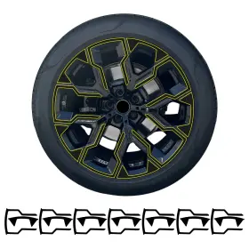 Cd-bwx3-whl-gls-blk Clearsurface Fits Bmw X3 2025-2026 Wheel Rim Chrome Delete Decal Blackout Vinyl Film