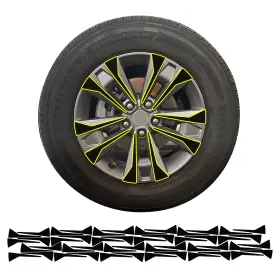 Cd-cheq25-whl-gls-blk Clearsurface Fits Chevy Equinox 2025-2027 Wheel Rim Chrome Delete Decal Blackout Vinyl Film