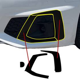 Clearsurface Cd-dis5-bez-gls-blk Fits Audi S5 2020-2024 Lower Bezels Chrome Delete Decal Blackout Vinyl Film