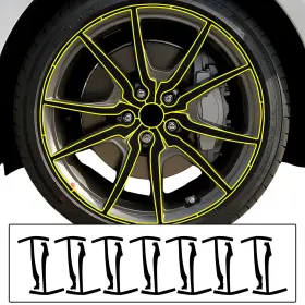 Cd-geg70-whl-gls-blk Clearsurface Fits Genesis G70 2022 Wheel Rim Chrome Delete Decal Blackout Vinyl Film Trim