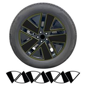Clearsurface Cd-hi9-whl-gls-blk Fits Hyundai Ioniq 9 2026 Wheel Rim Chrome Delete Decal Blackout Vinyl Film