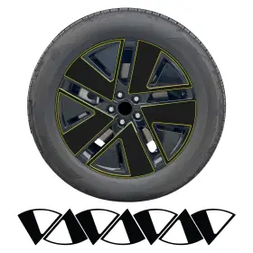 Cd-hi9-whl-gls-blk Clearsurface Fits Hyundai Ioniq 9 2026 Wheel Rim Chrome Delete Decal Blackout Vinyl Film