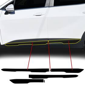 Clearsurface Cd-kisp26-skrt-gls-blk Fits Kia Sportage 2026-2027 Side Skirt Chrome Delete Decal Blackout Vinyl Film