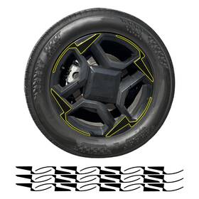 Clearsurface Cd-kisp26-whl-gls-blk Fits Kia Sportage 2026-2027 Wheel Rim Chrome Delete Decal Blackout Vinyl Film