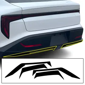 Cd-kkia4-rear-gls-blk Clearsurface Fits Kia K4 2025 Rear Bumper Chrome Delete Decal Blackout Vinyl Trim