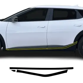 Cd-kv6-skrt-gls-blk Clearsurface Fits Kia Ev6 2025-2026 Side Skirt Chrome Delete Decal Blackout Vinyl Film