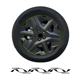 Cd-kv6-whl-gls-blk Clearsurface Fits Kia Ev6 2025-2026 Wheel Rim Chrome Delete Decal Blackout Vinyl Film