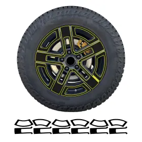 Cd-ri23-whl-gls-blk Clearsurface Fits Rivian R1s 2022-2026 Wheel Rim Chrome Delete Decal Blackout Vinyl Wrap