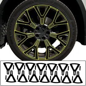 Cd-x1bmw-whl-gls-blk Clearsurface Fits Bmw X1 2020-2022 Wheel Rim Chrome Delete Decal Blackout Vinyl Film Trim