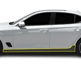 Vin-geg70-rock-cf Clearsurface Fits Genesis G70 2019 Side Skirt Rocker Panel Trim Carbon Fiber Vinyl