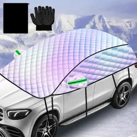Cojosqc 081904188117 157 Inch Car Windshield Ice And Snow Cover Sedan Hatchback Half Shield