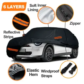 Colico 711006671759 Heavy Duty 6 Layer Custom Car Cover For Mini Cooper 2002-2024 Waterproof Outdoor