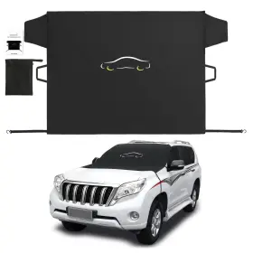 Cosyzone 825665412971 Windshield Cover For Ice And Snow Xl Size Black-600d Oxford Fabric W