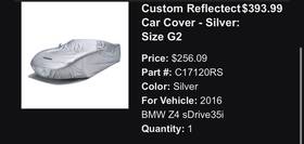 Covercraft 03-08 C16451 Reflectect Car Cover 2003 To 2021 Bmw Z4 / M Roadster Coupe