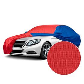 Covercraft C10812pxprpa Weathershield Hp Two-tone Red Custom Car Cover W Bright Blue Sides