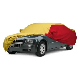 C11697pxpypr Covercraft Weathershield Hp Two-tone Yellow Custom Car Cover W Red Sides