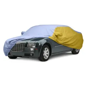 C15134pxplpy Covercraft Weathershield Hp Two-tone Light Blue Custom Car Cover W Yellow Sides