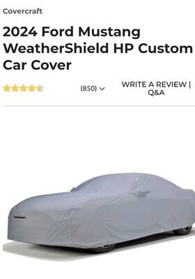 Covercraft C17794pg New Weathershield Hp Car Cover 2015-2024 Ford Mustang Coupe With Lock