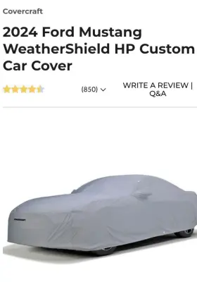 C17794pg Covercraft New Weathershield Hp Car Cover 2015-2024 Ford Mustang Coupe With Lock