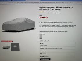 Covercraft C17835ac 5 Layer Softback All Climate Gray 911 991- New In Box