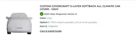 C18610ac Covercraft Car Cover-protector V Truck Cover Budge 5ltf4