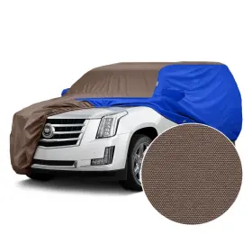 C18923pxptpa Covercraft Weathershield Hp Two-tone Taupe Custom Car Cover W Bright Blue Sides