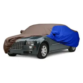 C953pxptpa Covercraft Weathershield Hp Two-tone Taupe Custom Car Cover W Bright Blue Sides