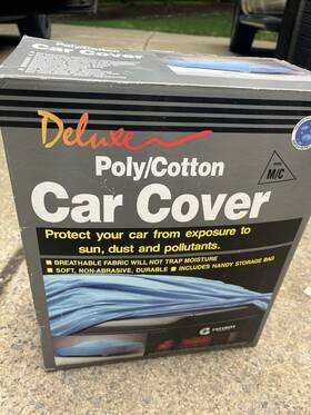 Coverite 719626102035 Vintage Deluxe Poly Cotton Car Cover Size M/c 15 Ft Water Res. Breathable 90s