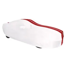 Cvc3ssp1fd7864f94 Coverking Car Cover Satin Stretch Indoor White With Red Racing Stripes Shelby