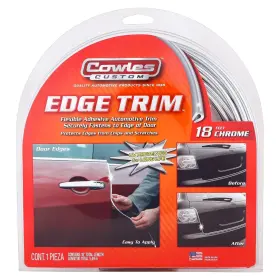 T5605 Cowles Custom - Enhanced 18ft Chrome U-channel Edge Guard Trim 18feet Rubber Bu