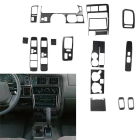 Dictorcoltd 550748694172 Carbon Fiber Full Interior Cover Trim Set Kit For Toyota Tacoma 2001-2004