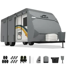 Dks2001-2022-1 Dikasun 20-22ft Rv Cover 7-layer Waterproof Camper With Straps And Vents