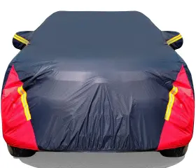 Dinghao 739713982845 Car Cover Waterproof All Weather For Automobiles 6 Layers Outdoor Suv-m Red